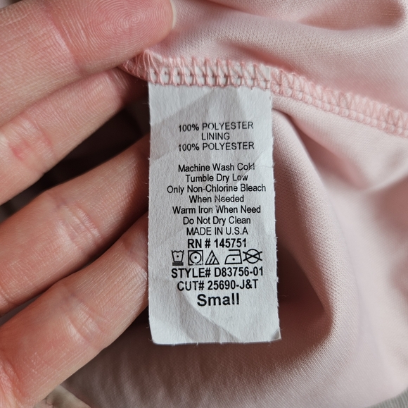 NWT Peach Love Satin Wrap Mini Dress - small - Picture 9 of 11